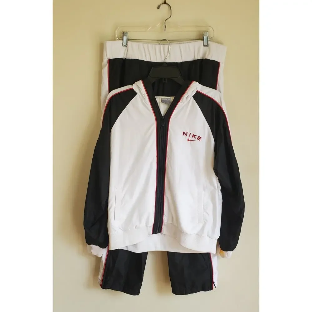 Vintage 1997‎ Nike Tracksuit White Black Red Men's XL